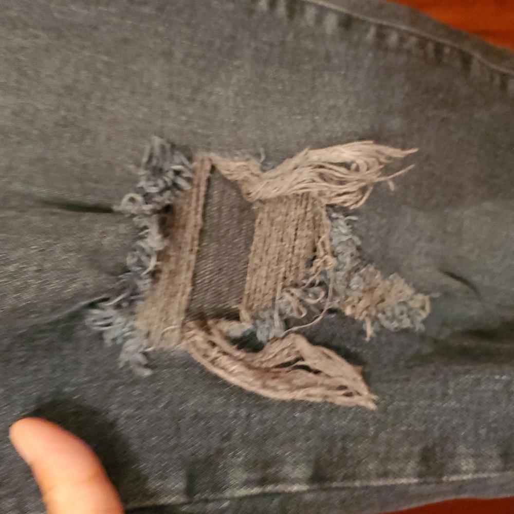 โค๏ธ 3 For $18 OLD NAVY Distressed Bluish Black Women Jeans Size 10 - Picture 3 of 11
